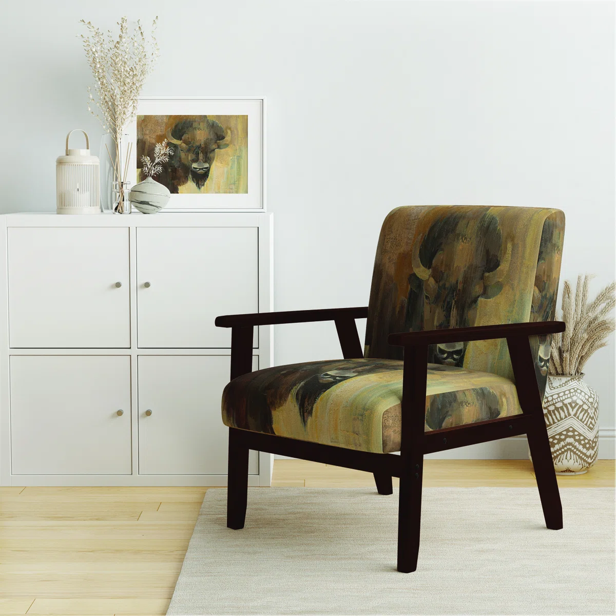 Longhorn Leather Armchair view 3