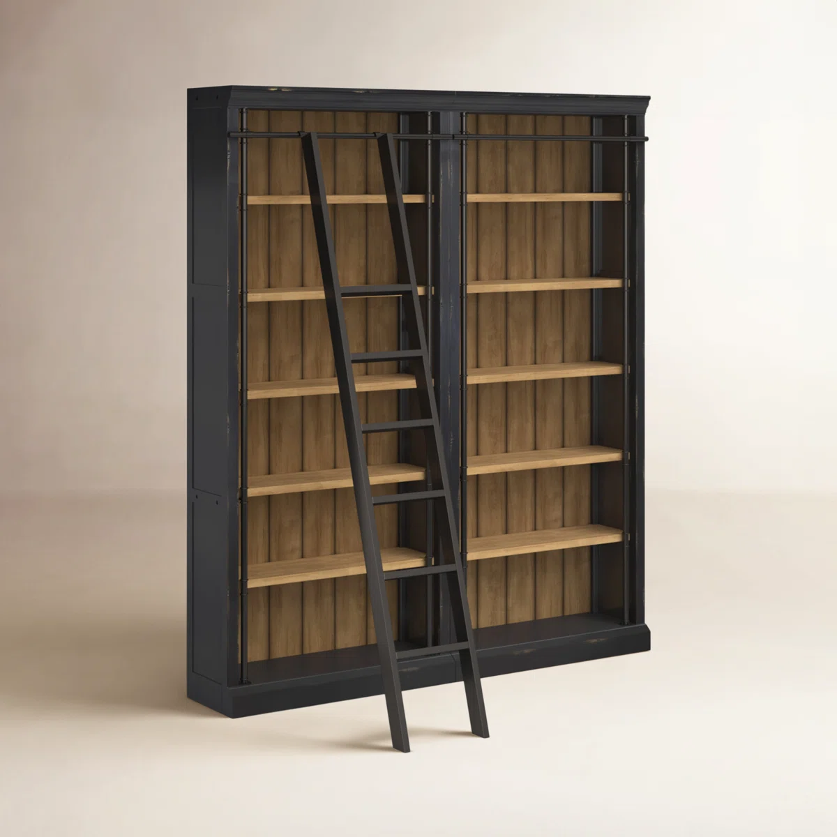 Hide & Iron Bookshelf view 3